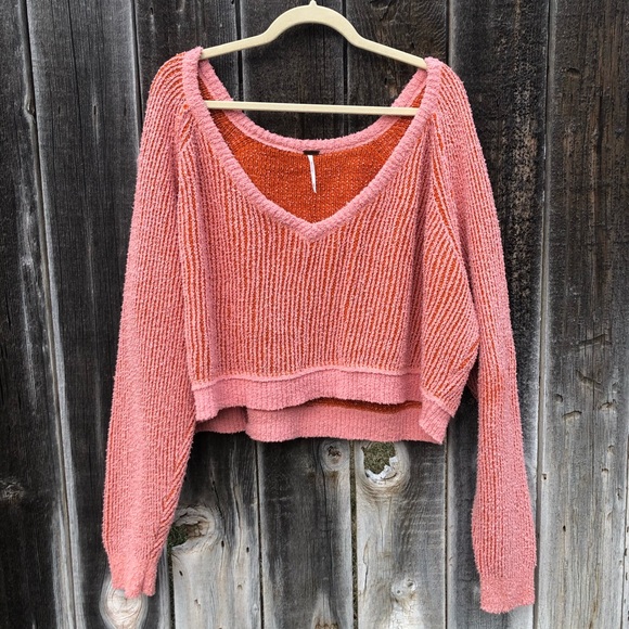 Free People Sweaters - Free People Moonbeam Oversized Cropped Sweater